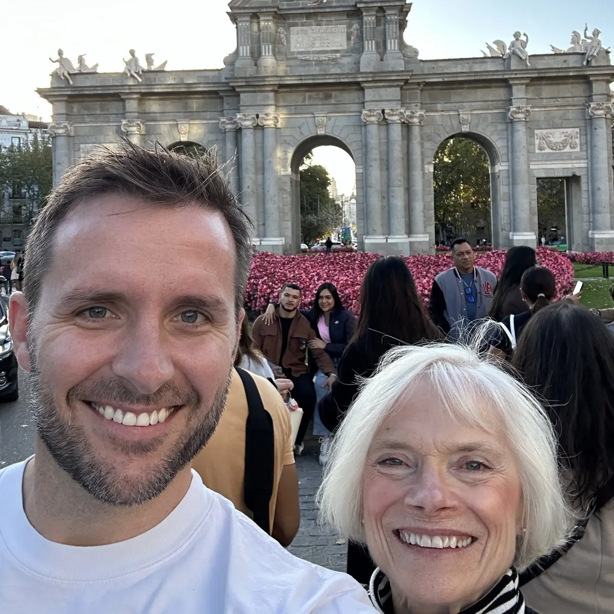 Ryan and his mom in Madrid
